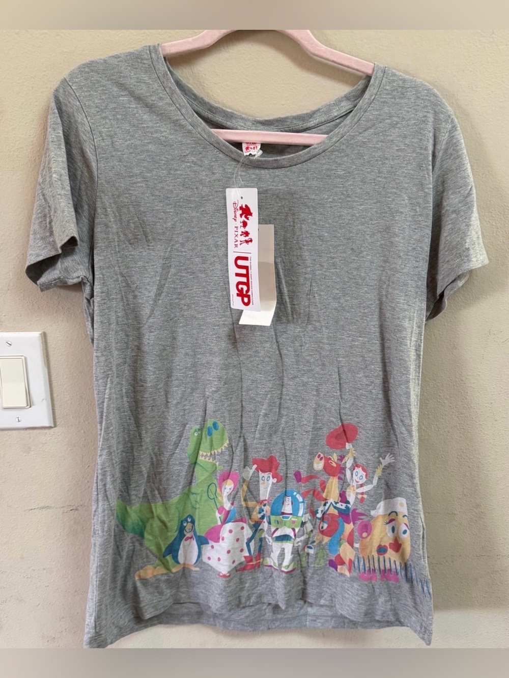 Disney Grey Toy Story Character Graphic Tee